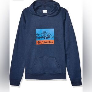 Columbia NWT Navy Blue Hart Mountain Hoodie Soft Pullover Youth Boy Small